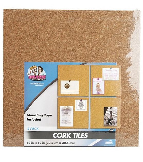 Self-adhesive cork tiles for wall - peel and stick boards