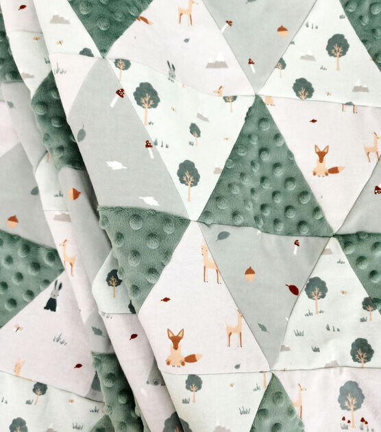 Woodland Cheater Quilt Soft & Minky Nursery Fabric by Lil' POP! | JOANN