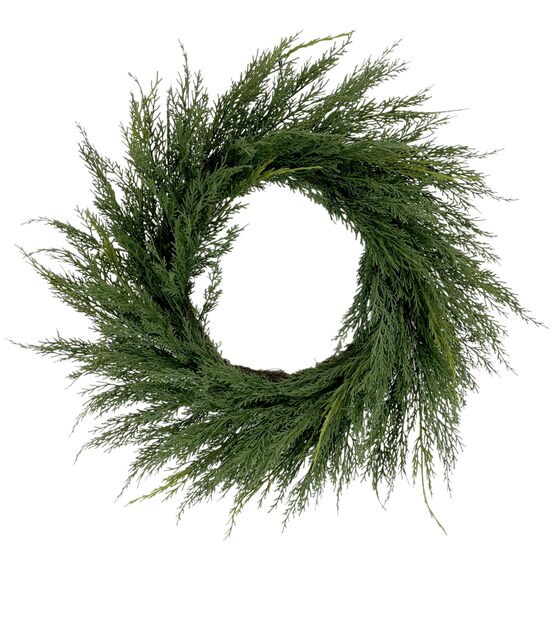 24" Christmas Norfolk Pine Wreath by Bloom Room