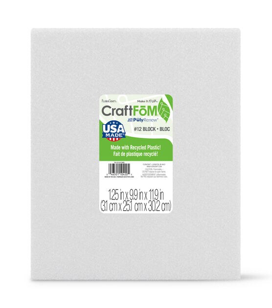 FloraCraft 12" White CraftFoM Block