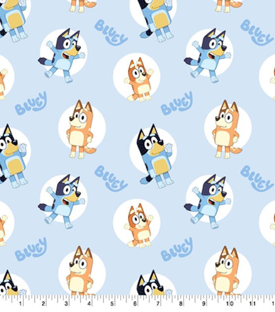 Bluey & Bingo Cotton Calico Fabric