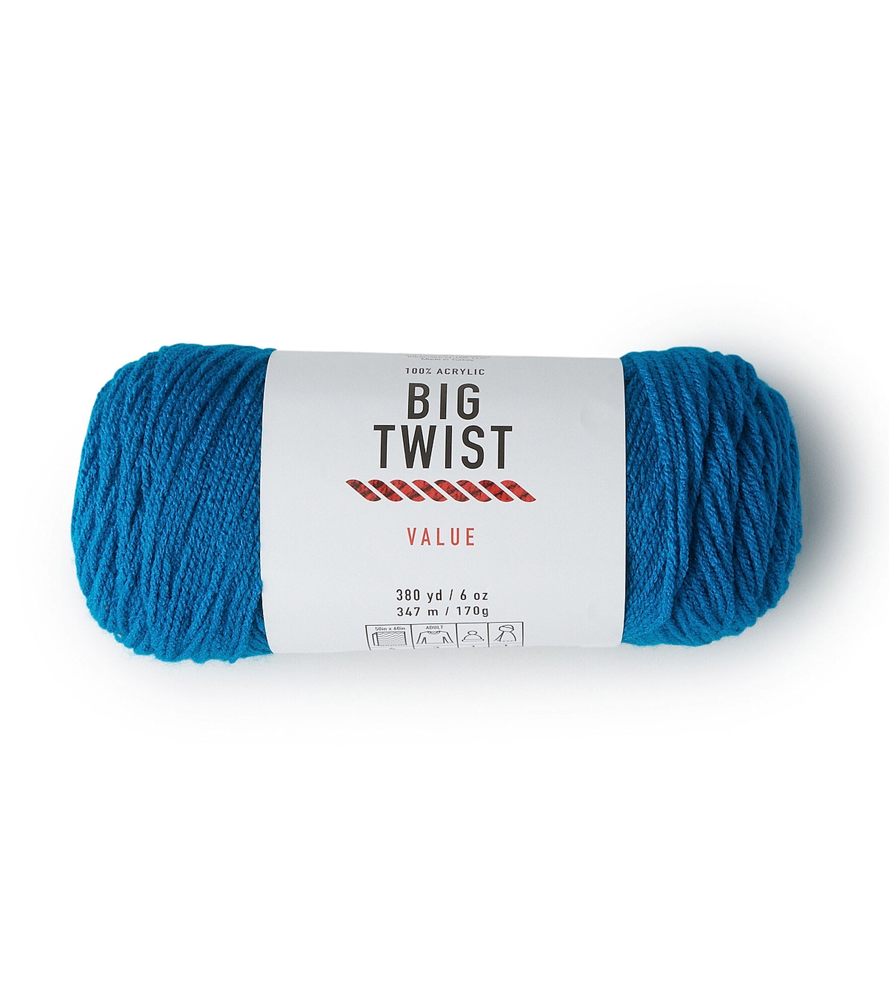 Value 380yd Worsted Acrylic Yarn by Big Twist, Sapphire, hi-res