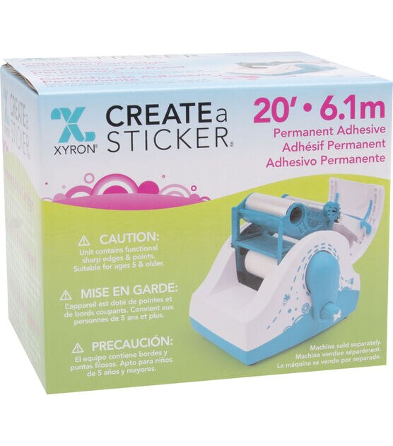 Xyron Create-A-Sticker, Mini, 2.5” Sticker and Label Maker Machine,  Portable, Includes Permanent Adhesive, Pre-Loaded, Color May Vary  (XRN250-CFTEN)