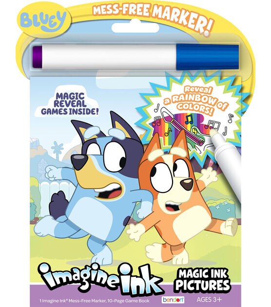 Bendon Bluey Imagine Ink Coloring Book and Markers Set