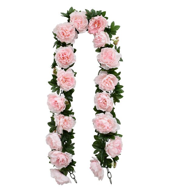 66" Spring Pink Peony & Berry Garland by Bloom Room