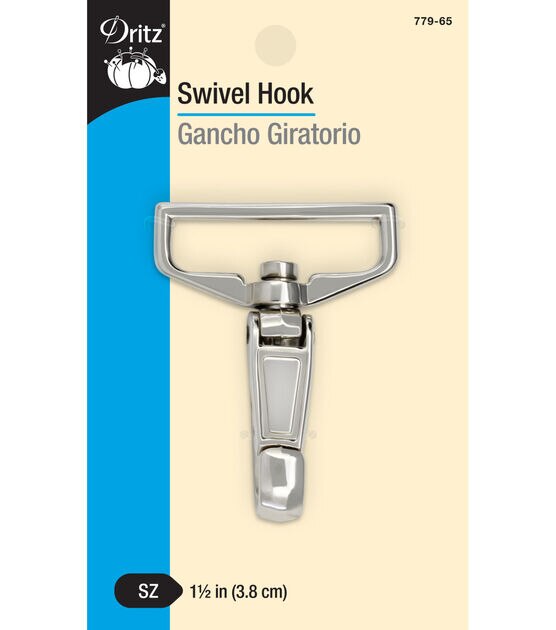 Dritz 1/2 Swivel Hooks & D-Rings, Nickel, 12 Sets