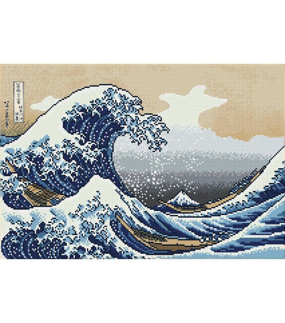 Diamond Dotz 25.5 x 18.5 The Wave off Kanagawa Square Painting