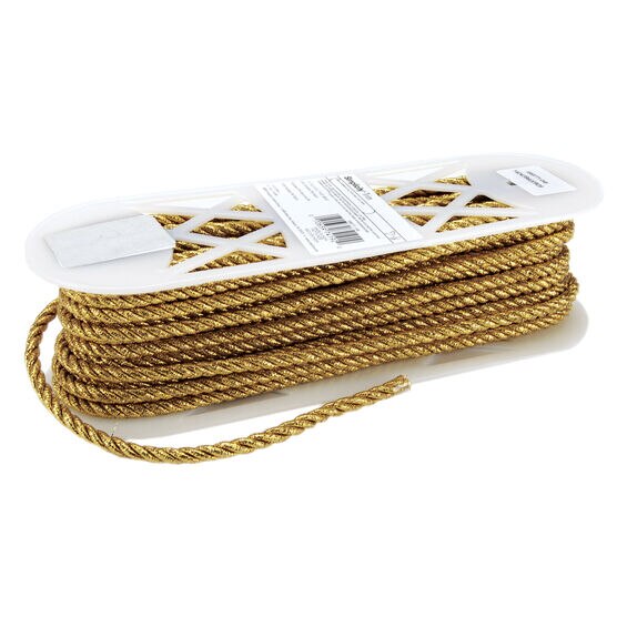 PH PandaHall 6mm Gold Cord 27 Yards Twisted Rope Trim Silk Ropes Honor Cord  Satin Shiny Cord Decorative Rope for Sewing School Projects Home Decors