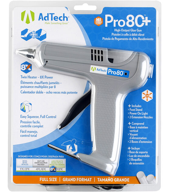AdTech Pro 75 Full Size Hot Glue Gun with 3 Nozzles & Features Artistick  Stringless Hot Glue Sticks