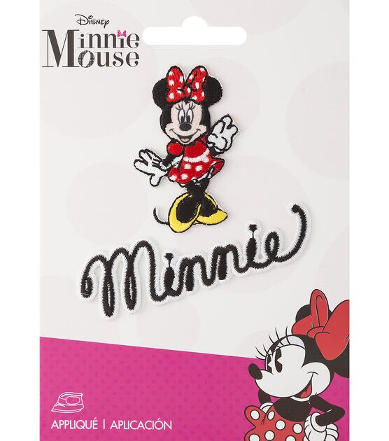 Disney 2" Minnie Mouse With Script Iron On Patch, , hi-res, image 2