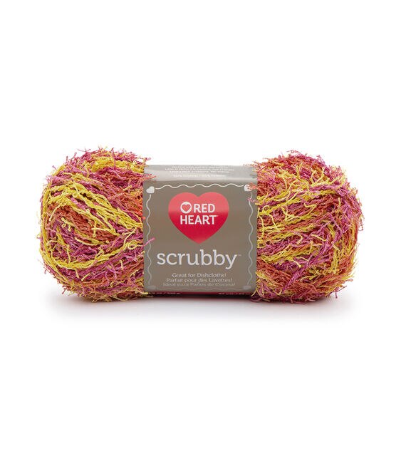 Red Heart Scrubby Cotton Yarn for Dishcloths, Destash Cotton Worsted  Kitchen Yarn, Multiple Colors Available, Gift for Crafts Crochet Knit 