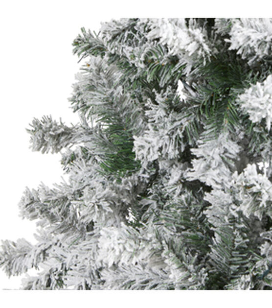 Nearly Natural 8' Unlit Flocked Rock Springs Spruce Christmas Tree, , hi-res, image 3