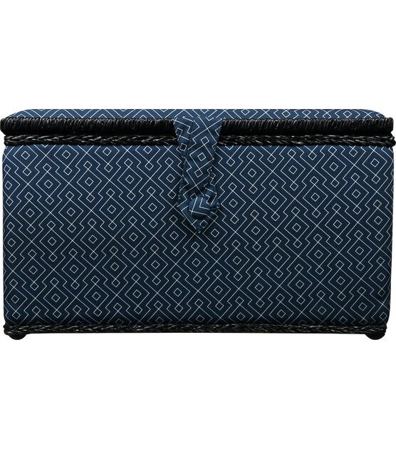 SINGER XL Sewing Basket Navy Geo Print, , hi-res, image 2