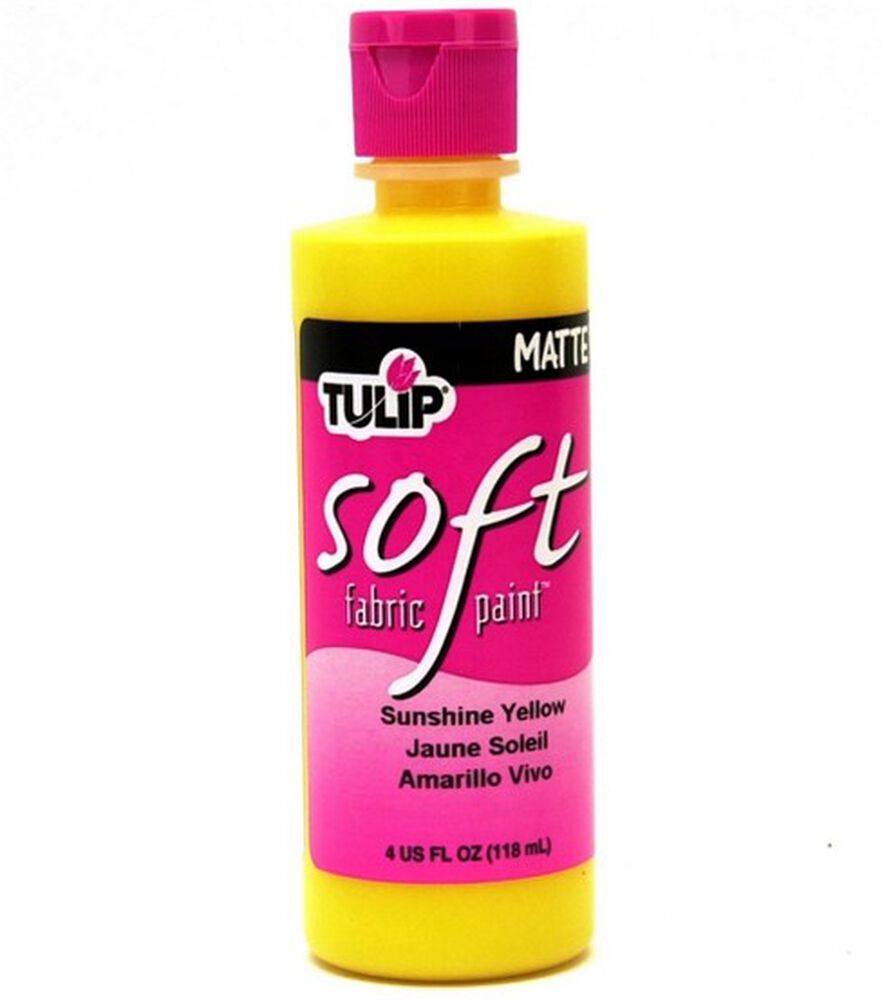 Tulip 4 fl. oz Soft Fabric Paint, Sunshine Yellow, swatch