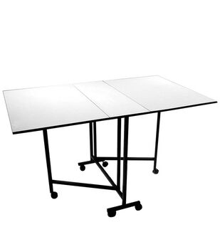 Sew Ready Craft and Cutting Table 58.75 Wide in Silver / White