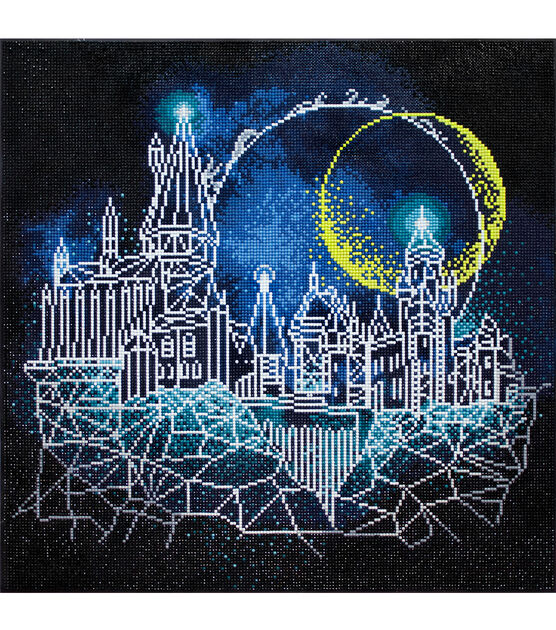 Diamond Painting Kit Advanced Moon Over Hogwarts 
