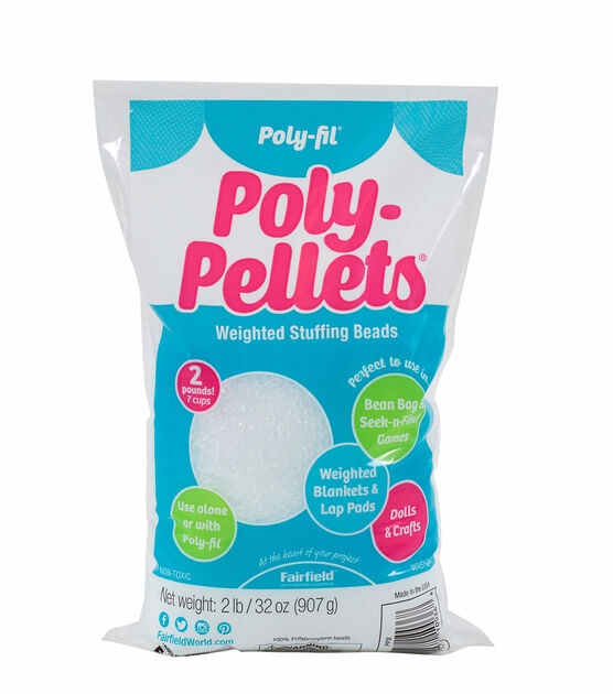 Poly Pellets Weighted Stuffing Beads, Easy Pour and Store - 6lb Bag –  Red-Roxy Quilt Co