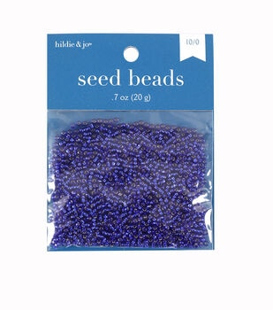 0.7oz Black Round Glass Seed Beads by hildie & jo