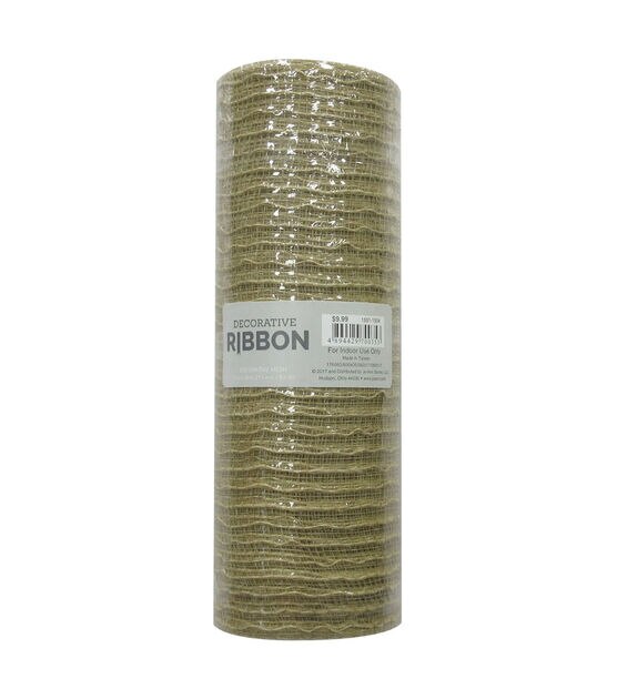 10 x 30' Metallic Natural Jute Deco Mesh by Place & Time