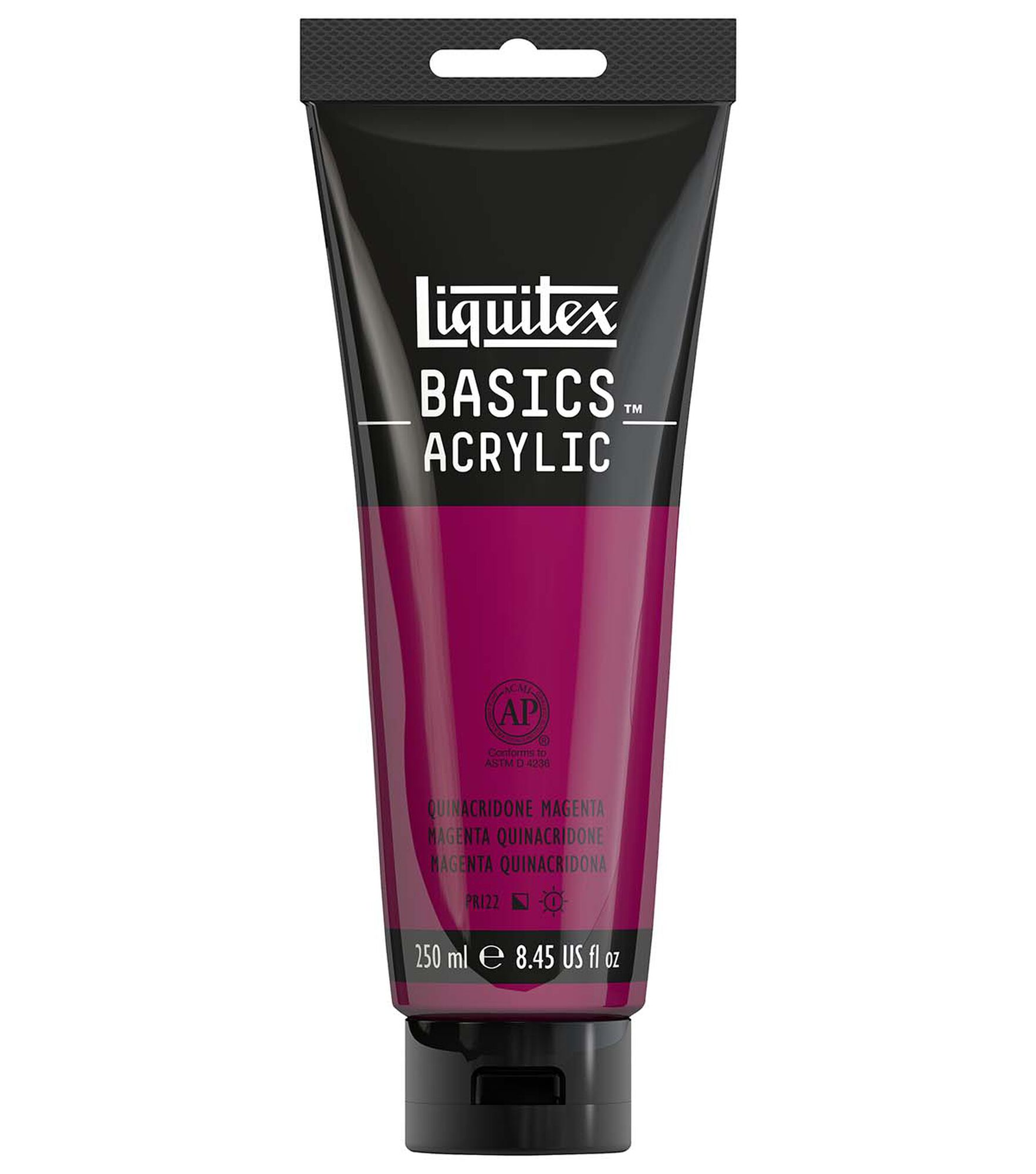 Liquitex Basics 8.5 oz Acrylic Paints 1PK, Quinacridone Magenta, hi-res