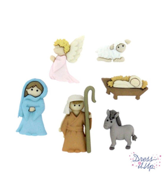 Dress It Up 6ct Nativity Shank Buttons