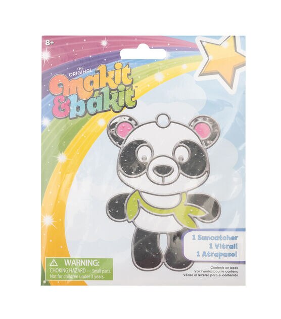 American Crafts 6pc Kids Make It & Bake It Panda Suncatcher Kit