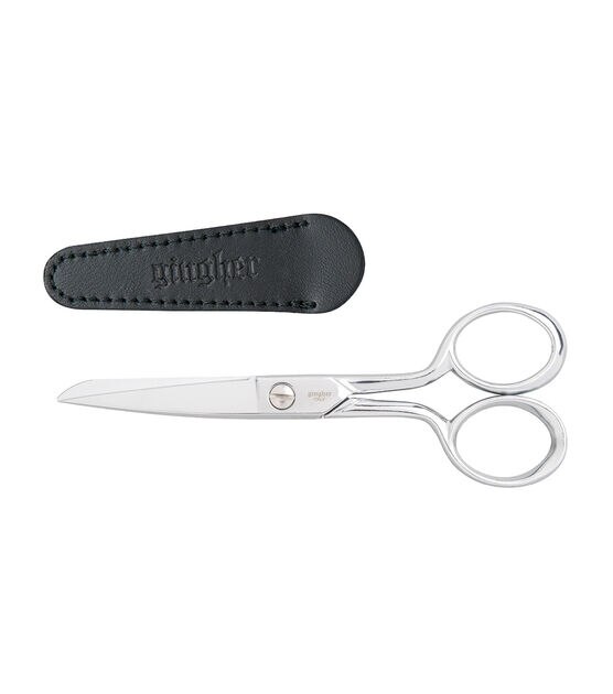 Small Sewing Scissors with Leather Cover Stainless Steel Craft