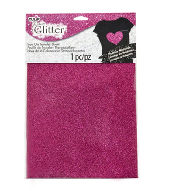 Jolee's Boutique 1.5 Pink Glitter Iron On Transfer Letters 42ct