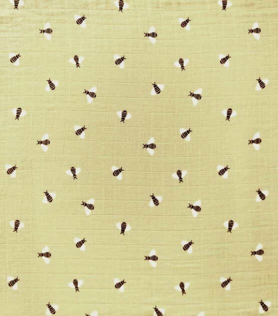 Bees on Yellow Swaddle Nursery Fabric by Lil' POP!