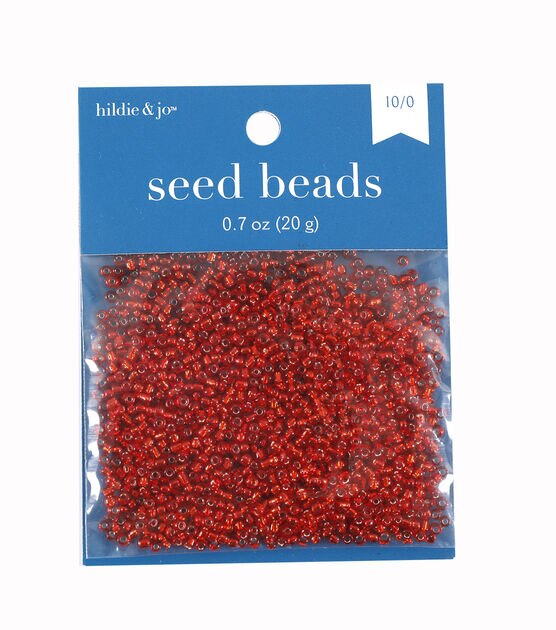 2mm Red Glass Rocaille Seed Beads by hildie & jo