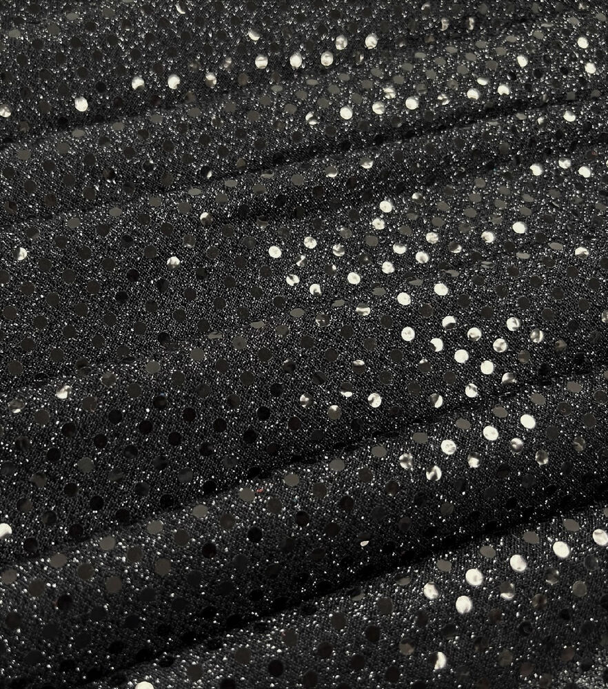 Black Sequins Fabric Swatch