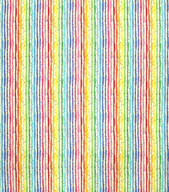 Stripe Dot Rainbow Super Snuggle Flannel Fabric