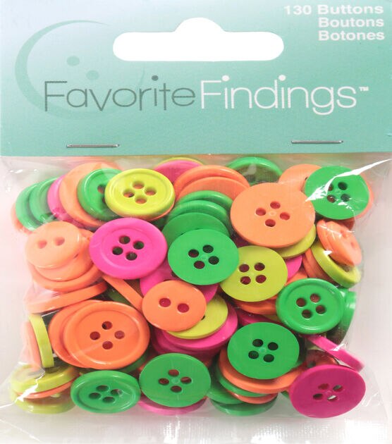 Favorite Findings 130ct Assorted Buttons, , hi-res, image 6