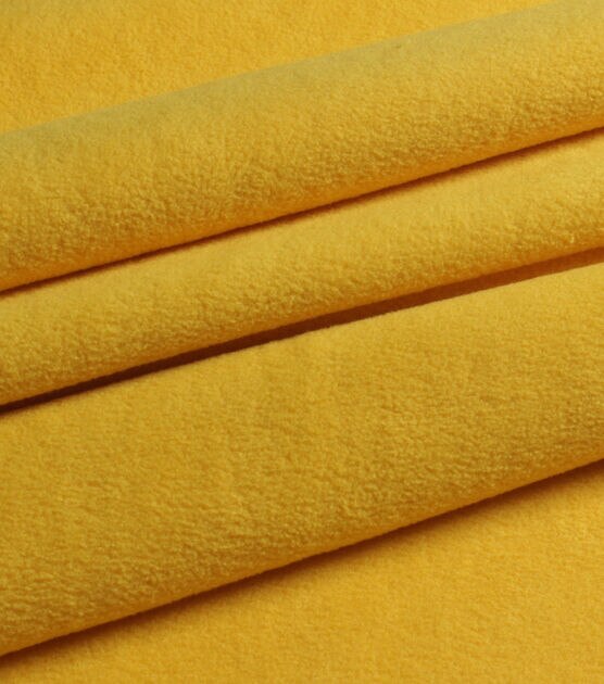 Polar Fleece Solid Gold Polyester Fleece Fabric by the Yard 