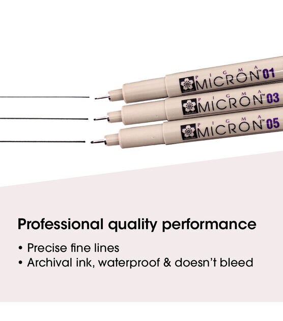 Pigma Micron Pens 005 .2mm 6 Pkg Black