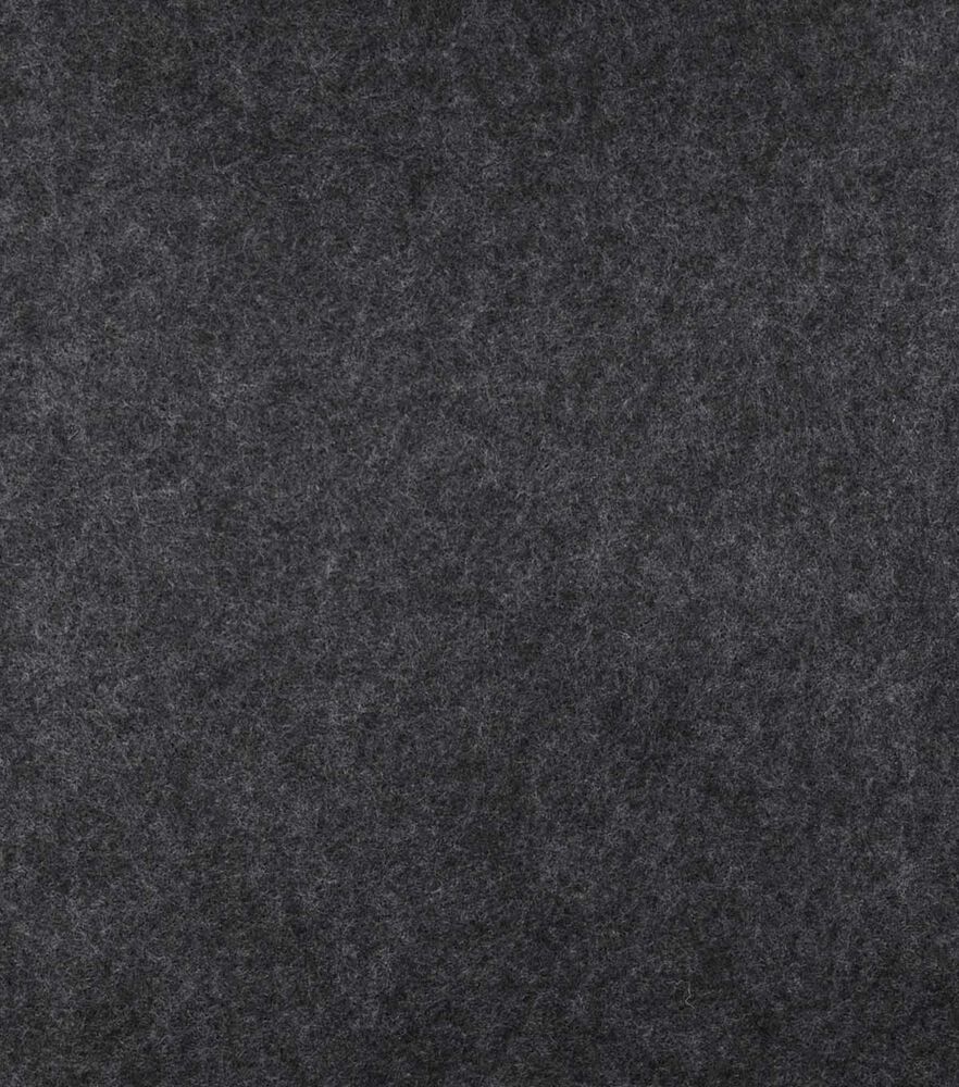 72" Classic Solid Felt Fabric by Happy Value, Charcoal, swatch