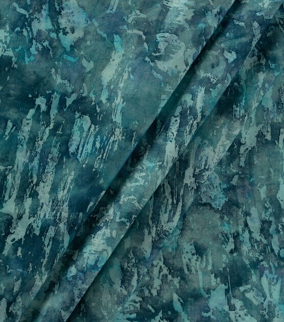 Blue Textured Batik Cotton Fabric, , hi-res, image 3