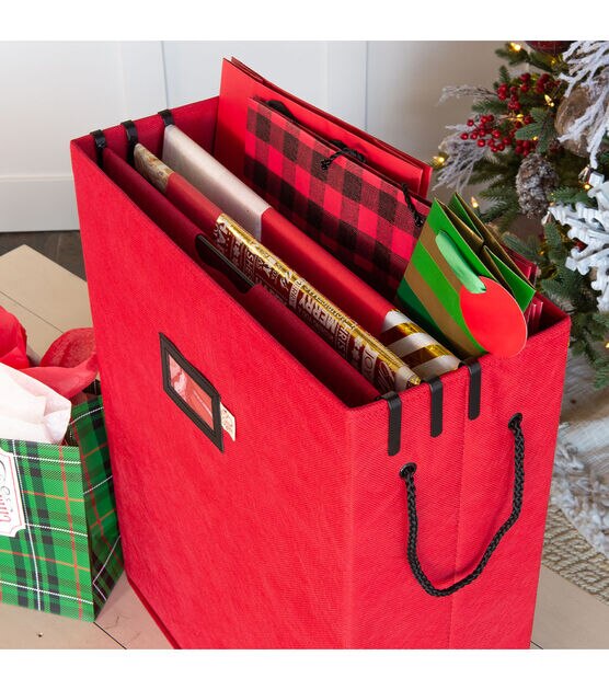 Santa's Bags Red Gift Bag & Tissue Paper Storage Box, , hi-res, image 11