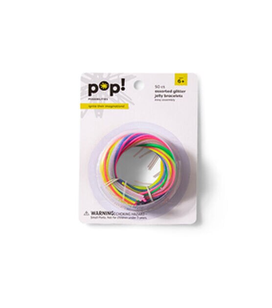 POP! Possibilities 10mm Round Translucent Glitter Beads - Alphabet by POP!