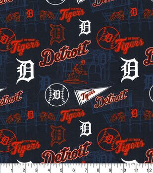 MLB Detroit Tigers Cotton Fabric by the Yard 6640 B -  Canada
