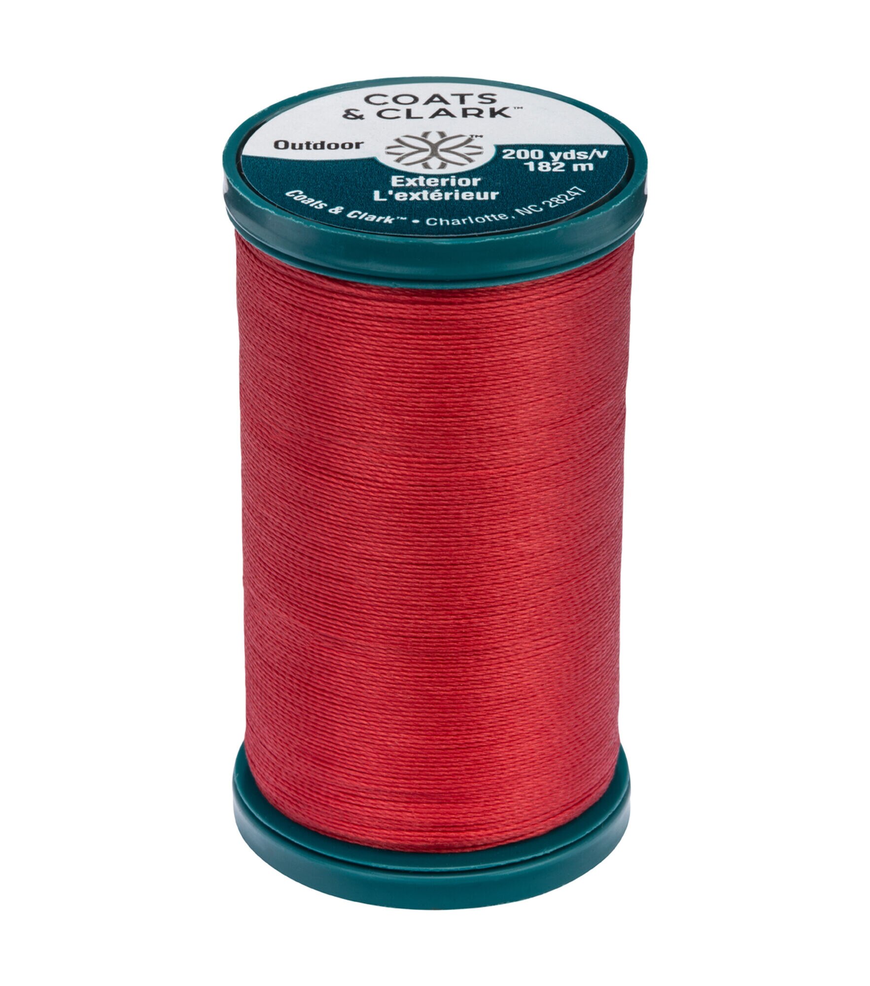 Coats & Clark 200yd Polyester 12wt Outdoor Thread, Coats Outdoor 200yd Cherry Red, hi-res