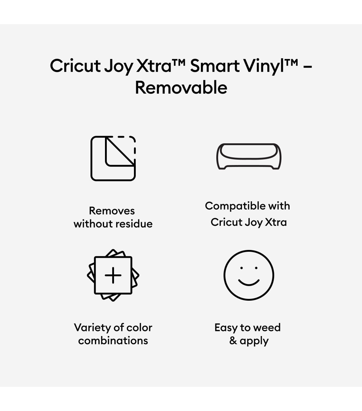 Cricut Joy Xtra Removable Smart Vinyl- Black