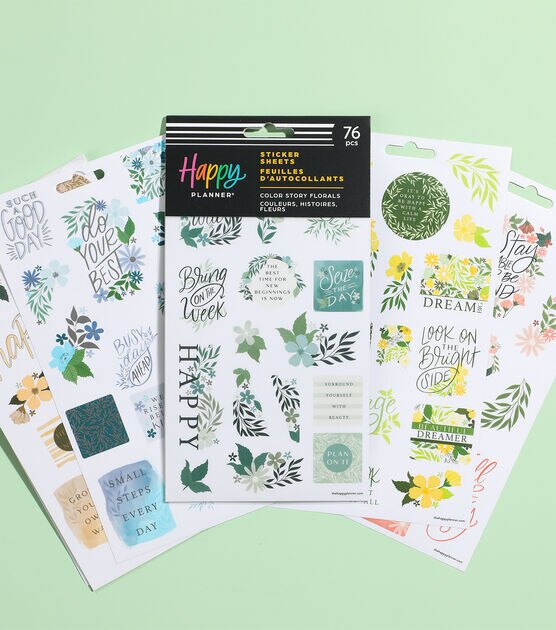 76cpc Color Story Floral Happy Planner Stickers, , hi-res, image 7