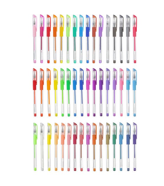 TANMIT Glitter Gel Pens 48 Colors Glitter Markers Fine Point