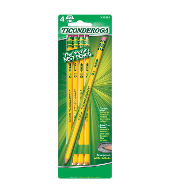 Dixon Ticonderoga Pencils 4pk