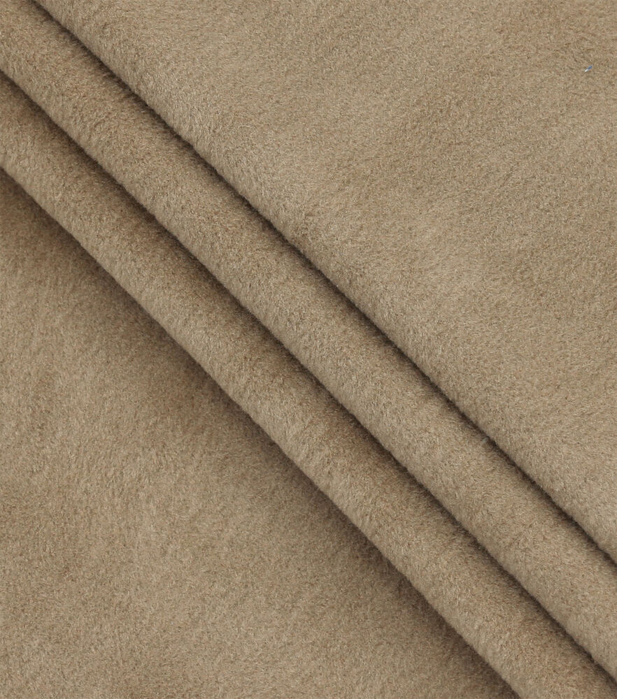 Luxe Fleece Fabric Solids, Tan, swatch, image 21