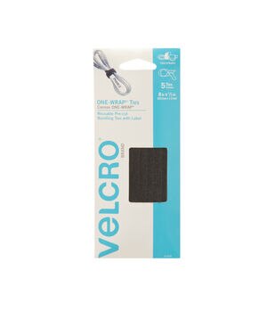 VELCRO Brand 8-in One-wrap Ties 8in X 1/4in Ties Black Hook and