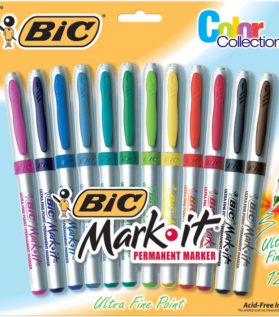 Bic Mark-It Color Collection Permanent Marker - Fine Point, Black