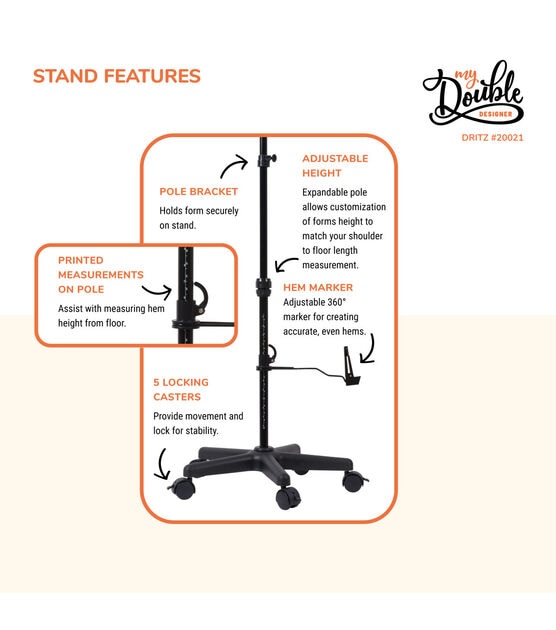 Dritz My Double Designer Adjustable Dress Form, Small