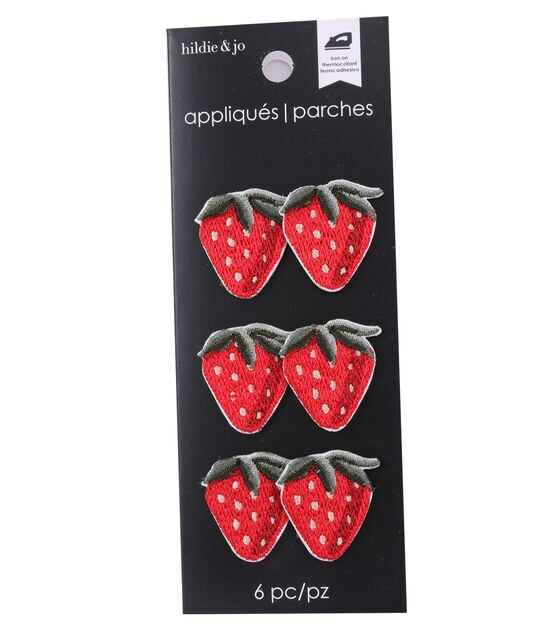 6ct Strawberry Appliques by hildie & jo